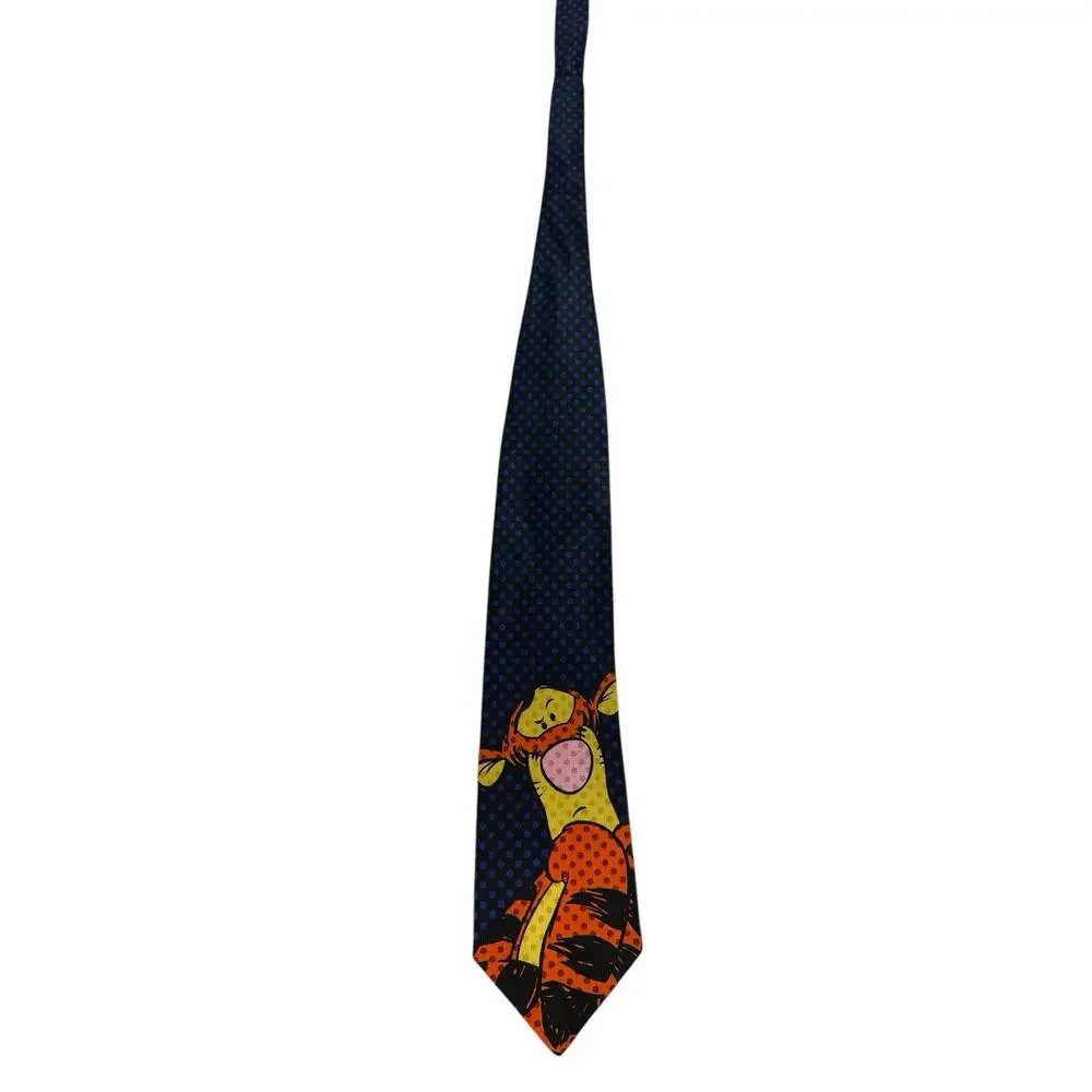 Disney Winnie The Pooh Tigger Cartoon Vintage Novelty Necktie Polyester